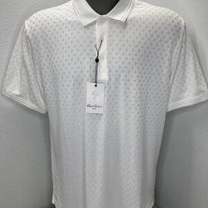 Robert Graham Men’s Elias Classic Fit Polo Shirt White Size 2XL